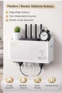 Pleksi Wifi Kutusu Duvar Asılabilir Sigorta ve Modem Saklama Kutusu  - 2
